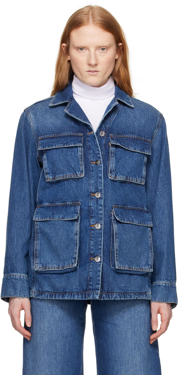 ANINE BING - Blue Alden Denim Jacket | SSENSE
