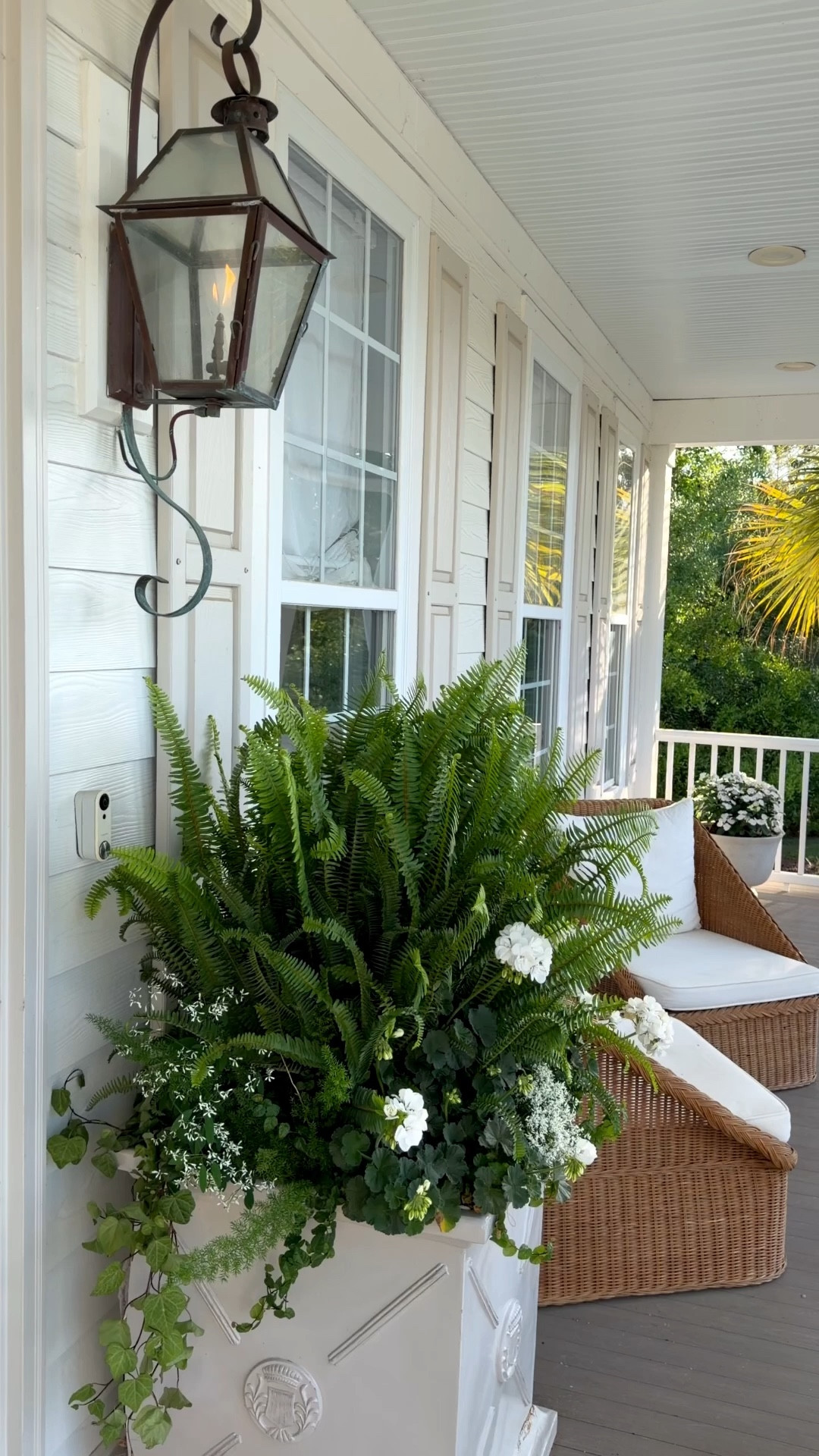 Our front porch, planters and decor here. I planted these hydrangeas in Walmart planters and then our viral front porch Ballard planters. Love these chair chairs. They are indoor chairs, but we use them outside with no problem!

#LTKSeasonal #LTKHome