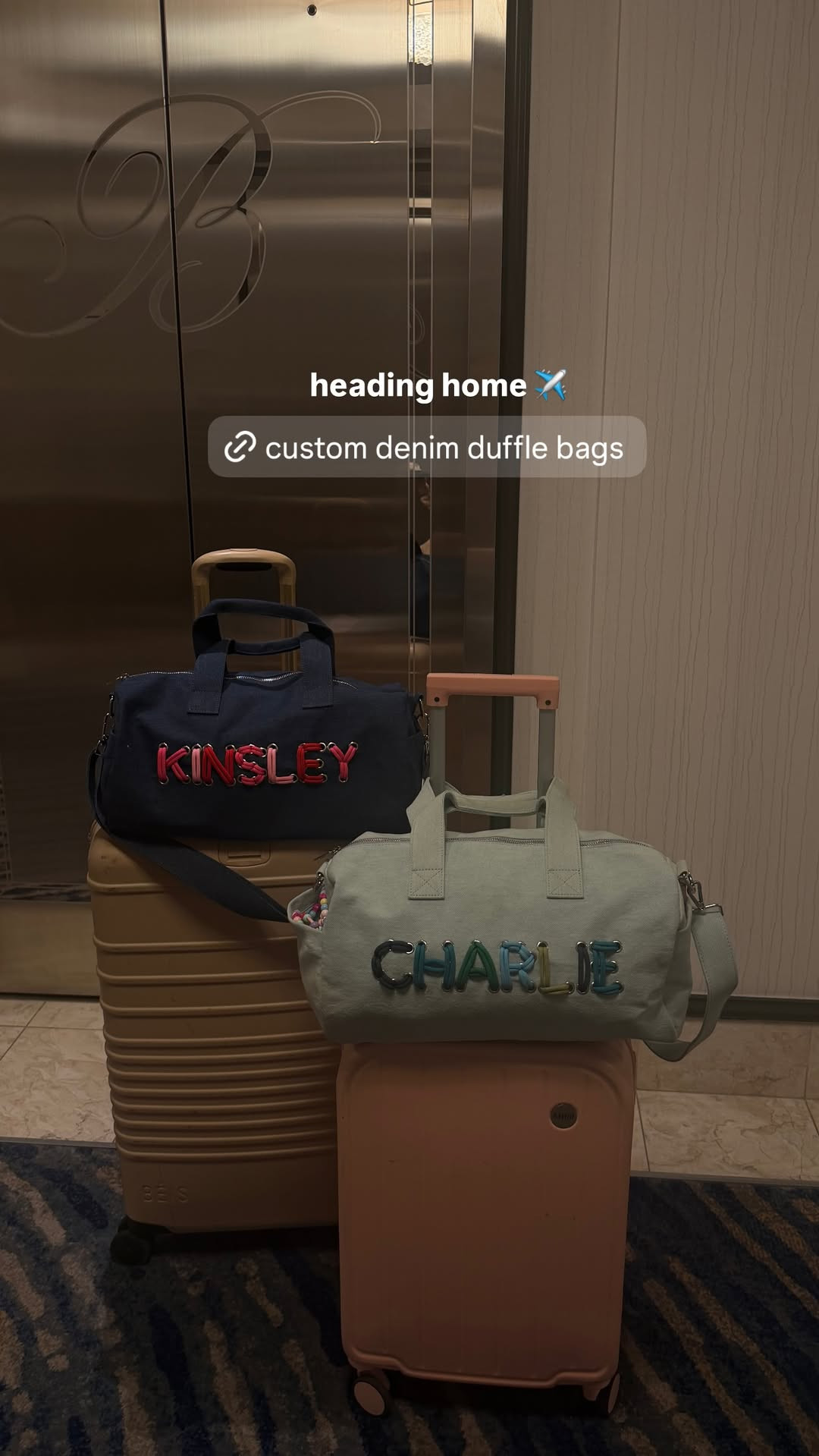 The cutest custom denim duffle bags👖 

 #LTKmomlife #LTKTravel #LTKKids