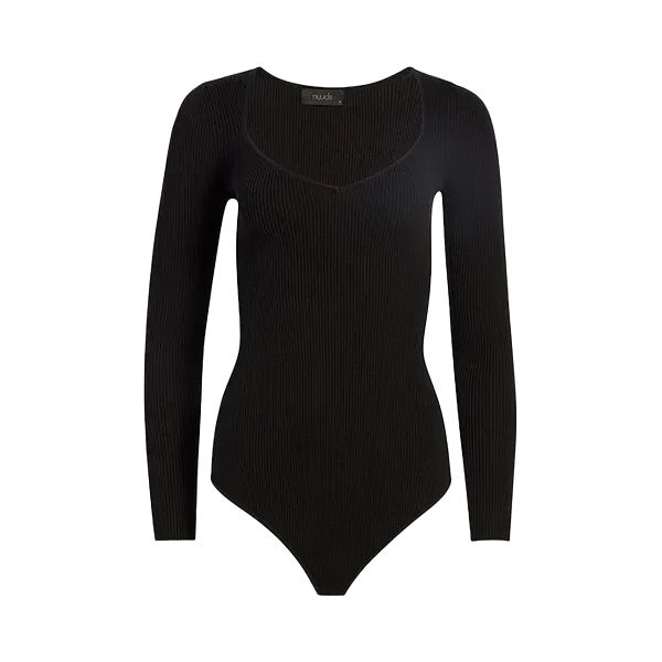 Sweetheart Sweater Bodysuit | Black - nuuds | nuuds