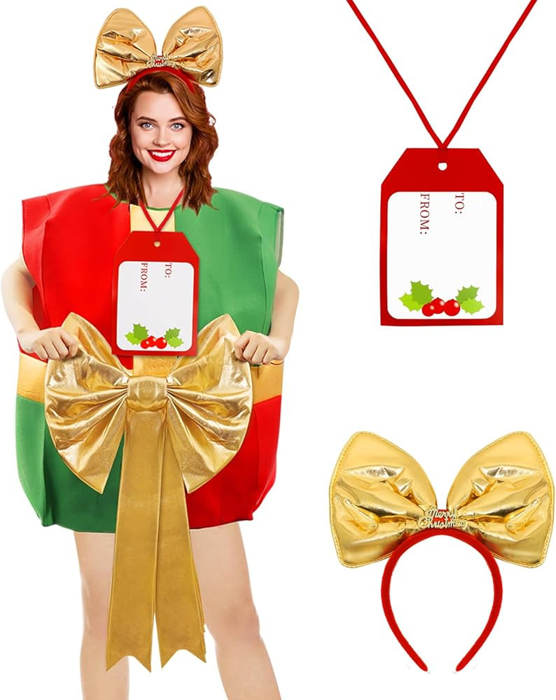 Mprocen Christmas Gift Costume for Women Adult Santa Claus Outfit Funny Cosplay Dress Card Access... | Amazon (US)