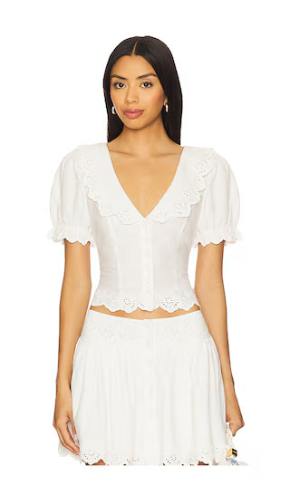 Bernadetta Top in Ivory | Revolve Clothing (Global)