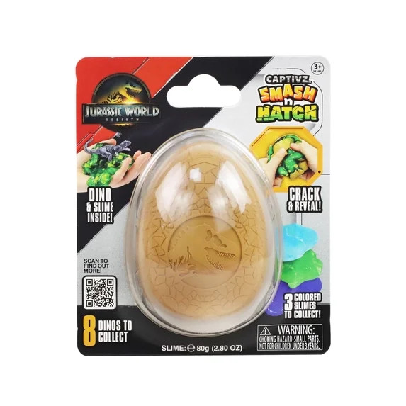 Jurassic World Rebirth Captivz Smash N Hatch Dinosaur Collectible Action Figure Ages 3+ | Walmart (US)