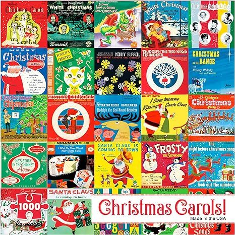 Re-marks Christmas Carols Puzzle, Collage Puzzle for All Ages, 1000-Piece Holiday Puzzle | Amazon (US)