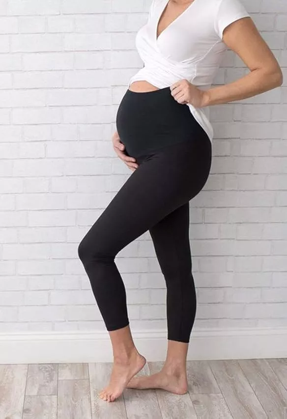 Foucome Women's Maternity Leggings Over The Belly Pregnancy Active Workout  Yoga Tights Pants
