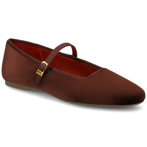 Birdies The Hummingbird Mary Janes Velvet in Brandy at Nordstrom, Size 8 | Nordstrom