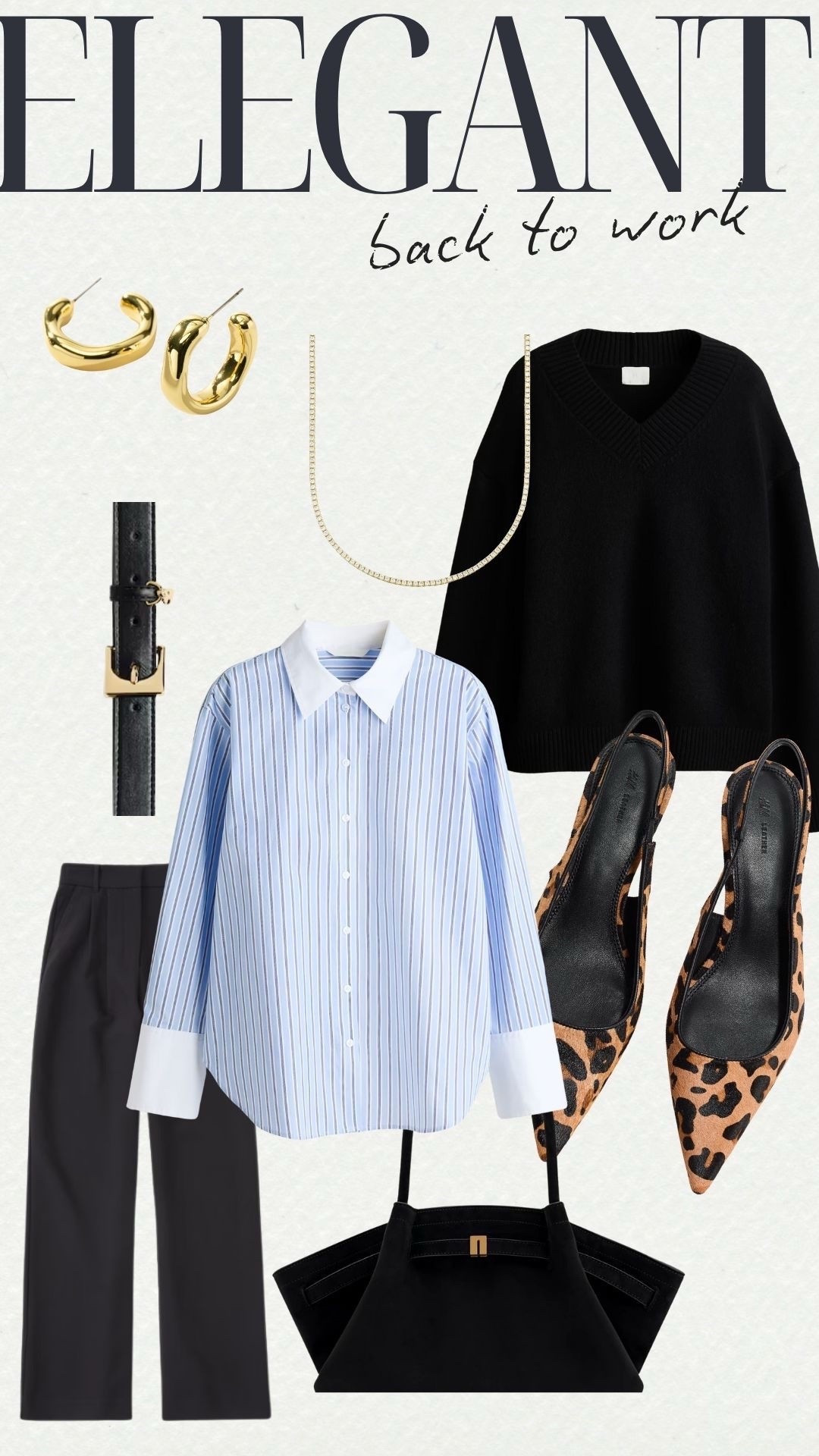 Heading to Las Vegas for a work conference and needed to pull together some outfit options. You can never go wrong with a classic sweater and some fun shoes 🐆👠 #WorkWear #H&M #Mango #StylishWorkwear @uncommonjames @h&m @abercrombie @baublebar 

#LTKMidsize #LTKWorkwear #LTKootd