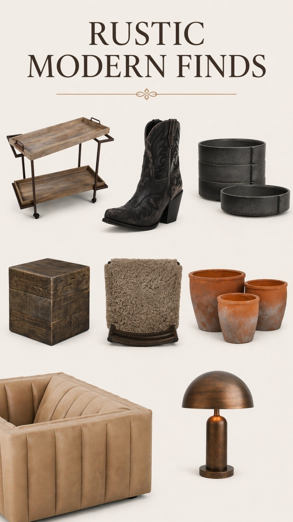 RUSTIC MODERN FINDS

Sharing a few of my favorite rustic modern pieces right now. Think warm woods, worn textures, and cozy neutrals that make a space feel collected and elevated without trying too hard. These are the kinds of pieces I always reach for to add depth and character to a room.

#LTKBeauty #LTKHome #LTKSaleAlert