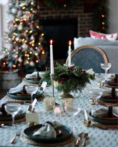 Inspiration for your Christmas tablescape table setting 

#LTKhome #LTKHoliday #LTKSeasonal