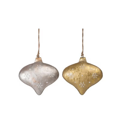 Gallerie II Gold/Silver Vintage Ornament, Set of 2 | Target