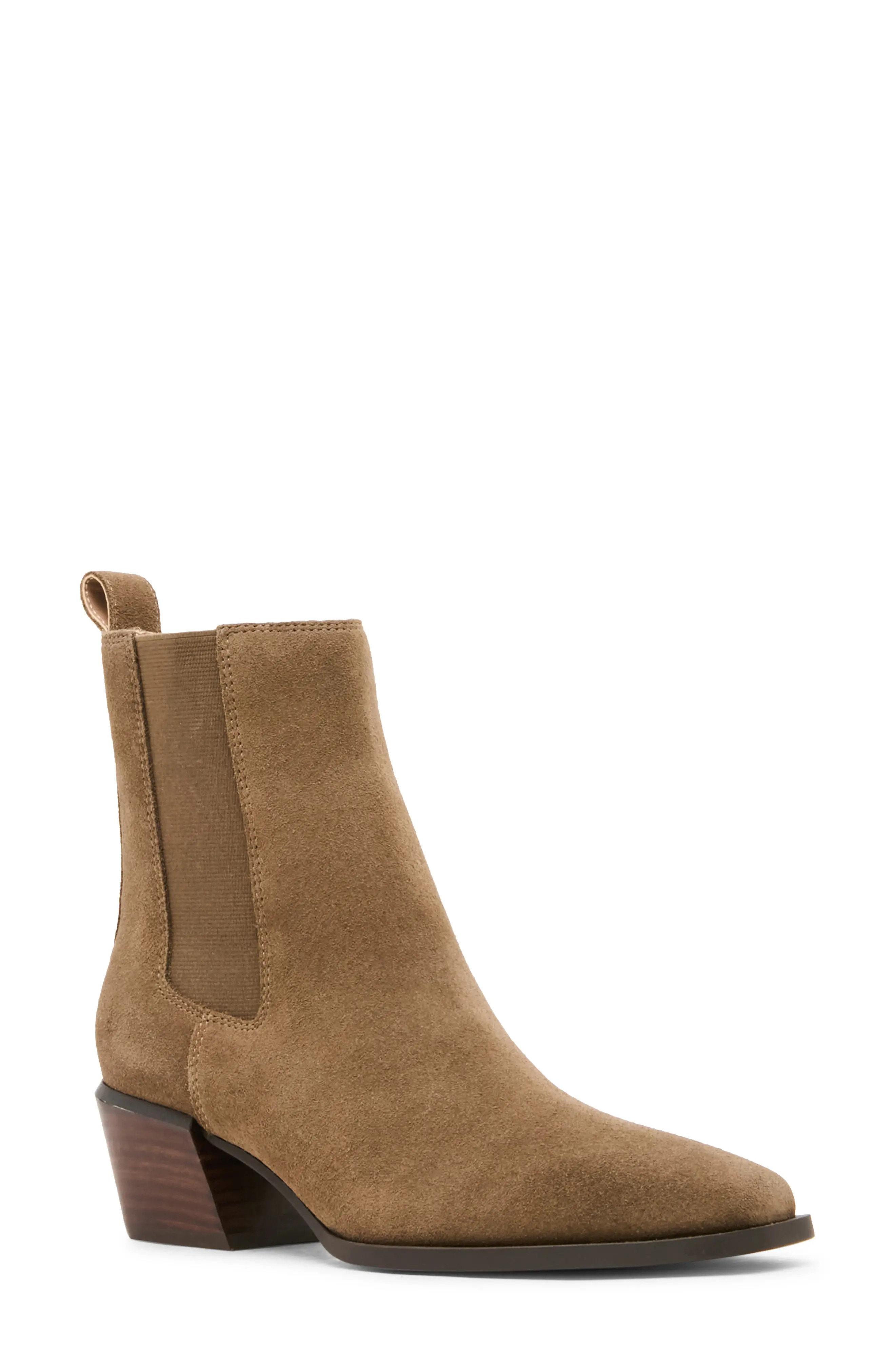 Blondo Dusi Leather Chelsea Bootie in Black Leather at Nordstrom, Size 7.5 | Nordstrom