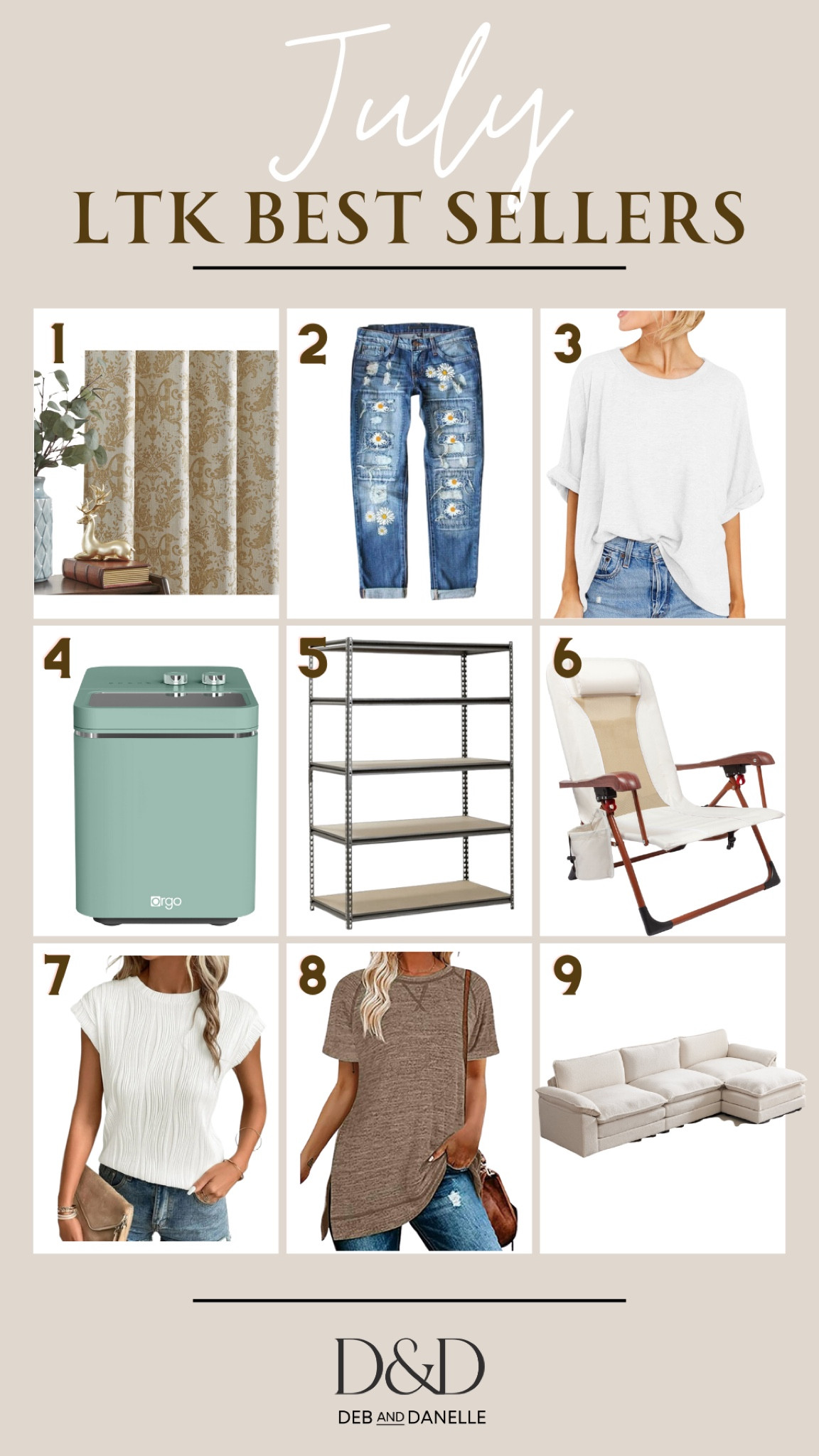 These were our top selling products from LTK and Walmart for the month of July. That included these adorable floral patches jeans, our storage room shelves, and our new floral blackout curtains. 

#LTKMidsize #LTKSeasonal #LTKHome