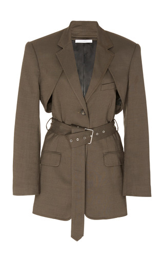 Detachable Open-Back Twill Blazer | Moda Operandi Global