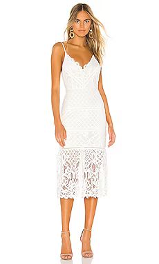 Lovers + Friends Tilly Midi Dress in White from Revolve.com | Revolve Clothing (Global)