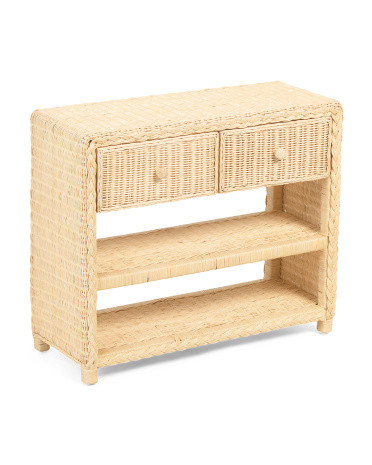 32x13 2 Drawer Rattan Nightstand | TJ Maxx