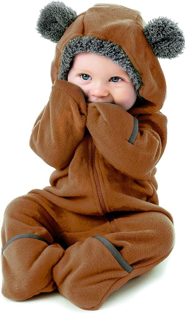 Fleece Baby Bunting Bodysuit – Infant Pajamas Kids Hooded Romper Outerwear Toddler Jacket | Amazon (US)