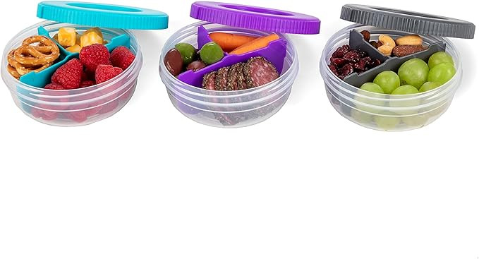 Progressive International Snaplock 3 Piece Set, On-The-Go, Leak-Resistant 5 Ounce Snack Container... | Amazon (US)