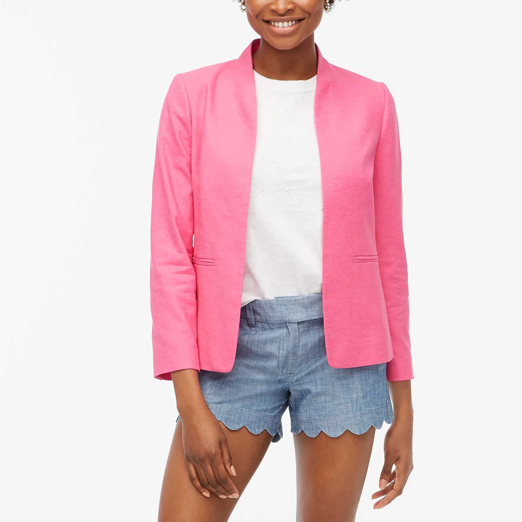 Petite Broadway blazer in stretch linen blend | J.Crew Factory