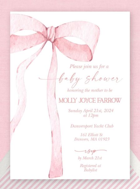 I sent out invites over paperless post and used this digital download template from Etsy to make the invite!🎀 

#LTKwedding #LTKparties #LTKbaby