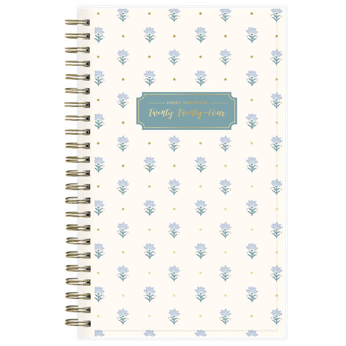 Ivory Paper Co 2024 Planner 8"x5" Weekly/Monthly Wirebound Lyla Blue | Target