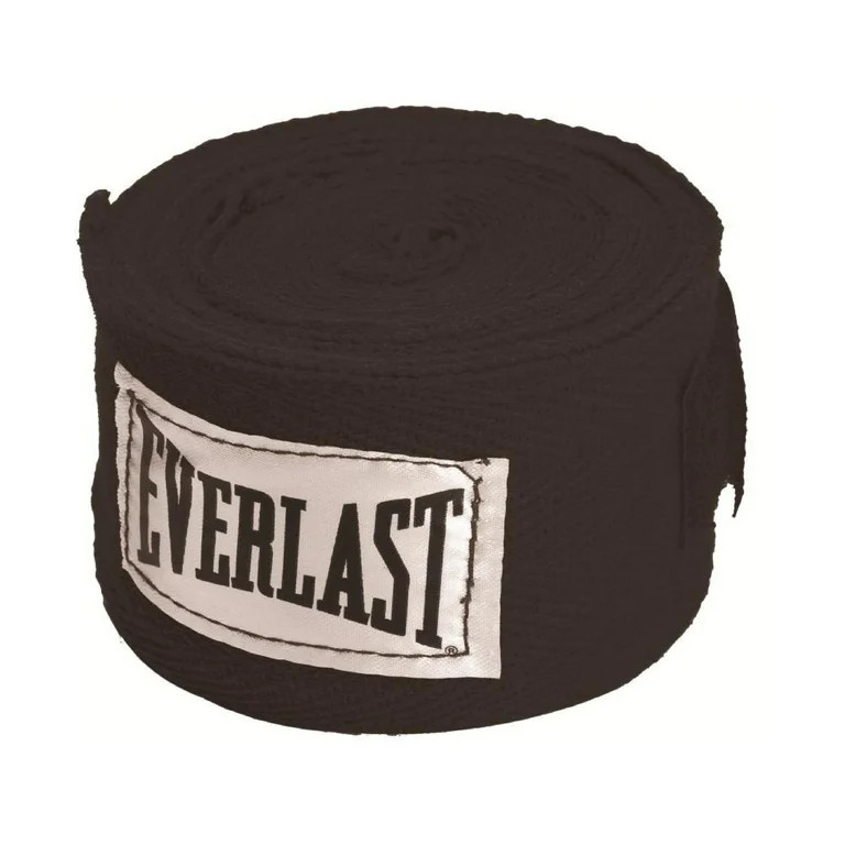 Everlast 108" Boxing Hand Wraps – Black, Poly-Cotton, Adjustable Strap, 2-Pack | Walmart (US)