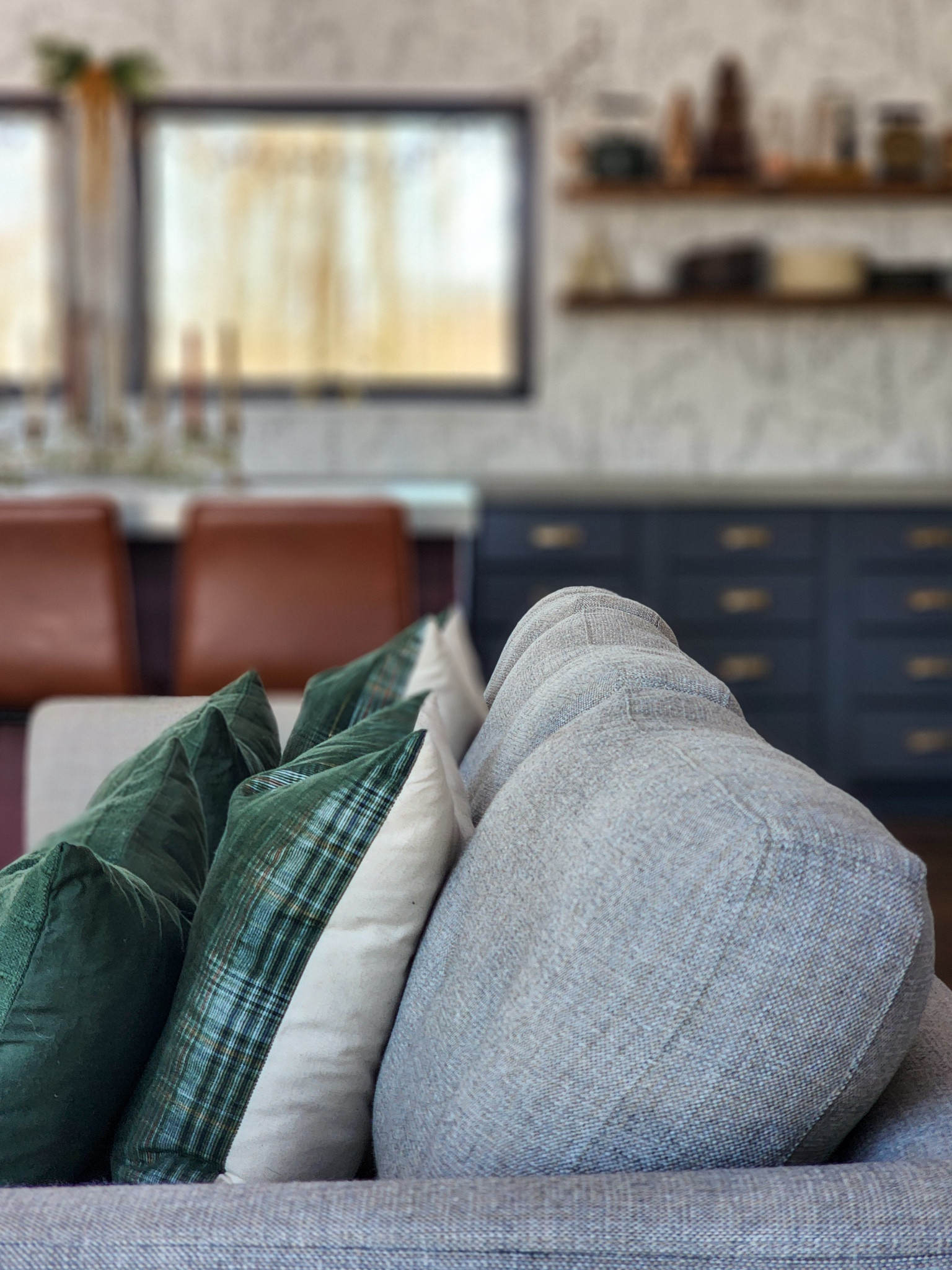 Dark green plaid throw pillows paired with dark green lumbar pillows fill our couch and I’m not sorry .

#LTKSeasonal #LTKHome