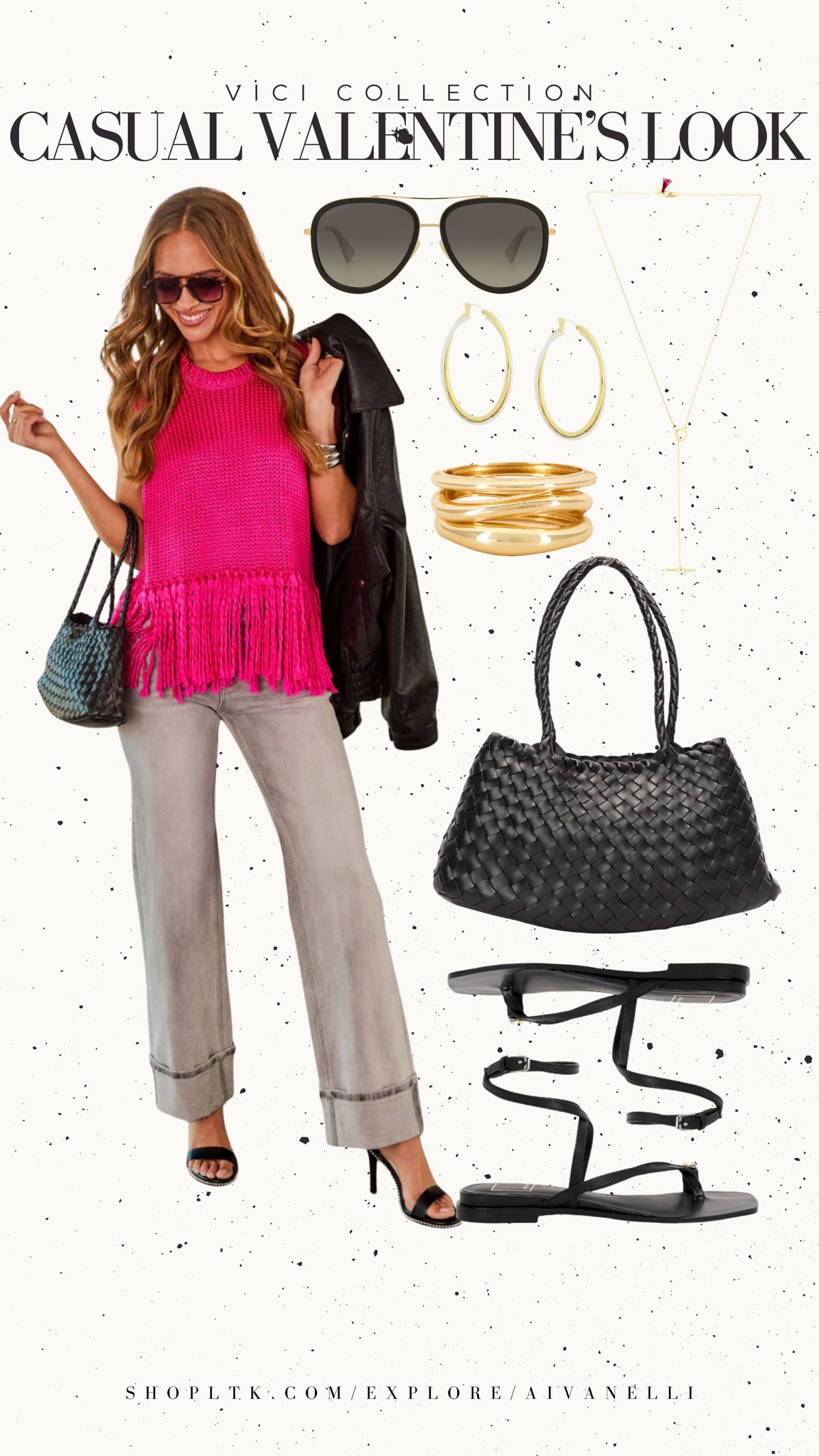 VICI Casual Valentine’s Look

Use code aivanelli35 for 35% off your order!

Soft pink sweater look
Casual denim and knits
Relaxed heart graphic tee
Neutral sneakers or flats
Light layers for daytime plans
Subtle Valentine color pops
Comfortable chic outfit inspo
Everyday February style

#LTKSeasonal #LTKootd #LTKSaleAlert