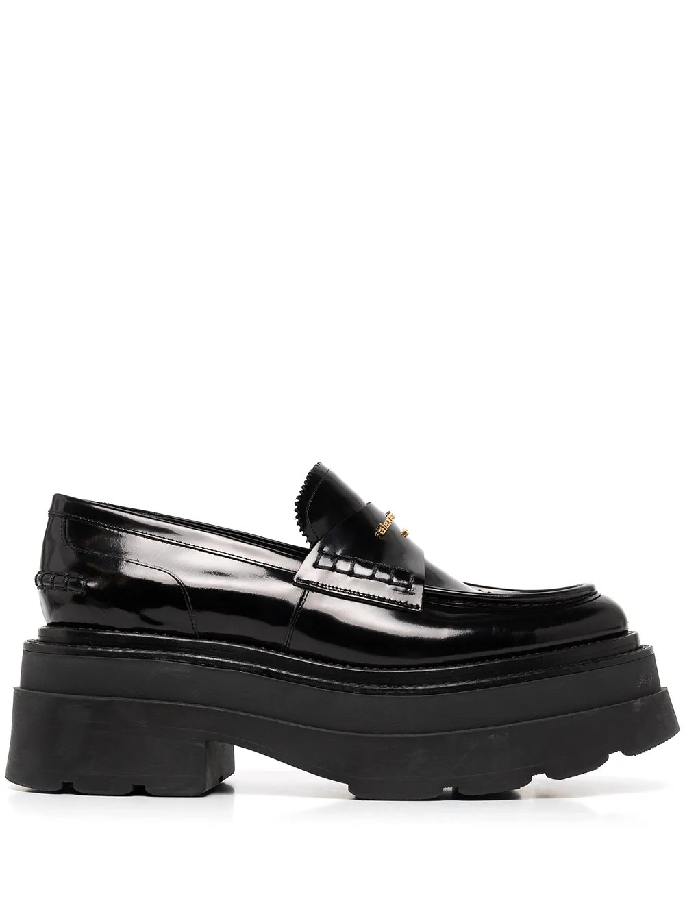 Alexander Wang Chunky Sole Leather Loafers | Black | FARFETCH | Farfetch Global