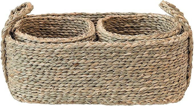 Bloomingville Hand-Woven Seagrass Nested, Natural, Set of 3 Basket, 3 | Amazon (US)