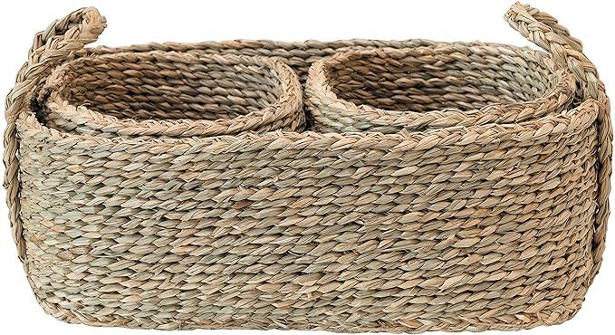 Bloomingville Hand-Woven Seagrass Nested, Natural, Set of 3 Basket, 3 | Amazon (US)