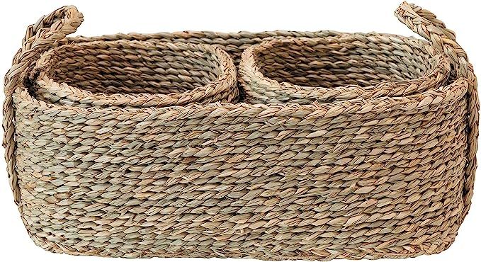 Bloomingville Hand-Woven Seagrass Nested, Natural, Set of 3 Basket, 3 | Amazon (US)