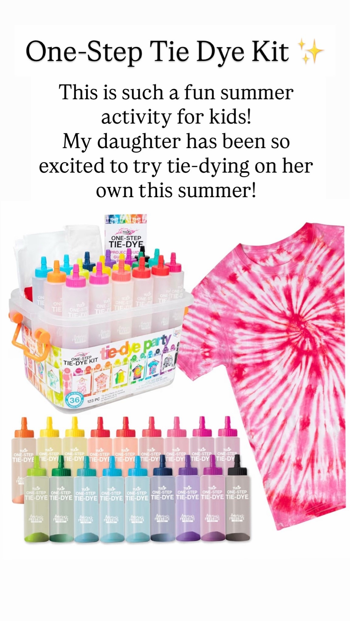 I used to always do tie-dye in the summer with my friends! I love that my daughter is doing this right now!

#LTKKids
