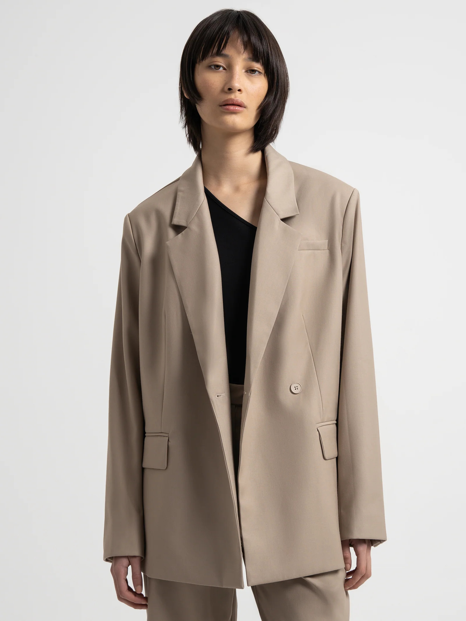 Raef the Label - Blake Oversized Blazer in Taupe | Glue Store (Australia & NZ)