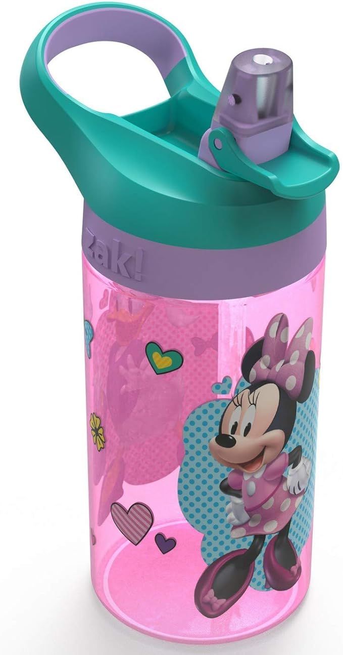 Zak Minnie Mouse Designs 16oz Plastic Water Bottle Pink/Teal | Amazon (US)