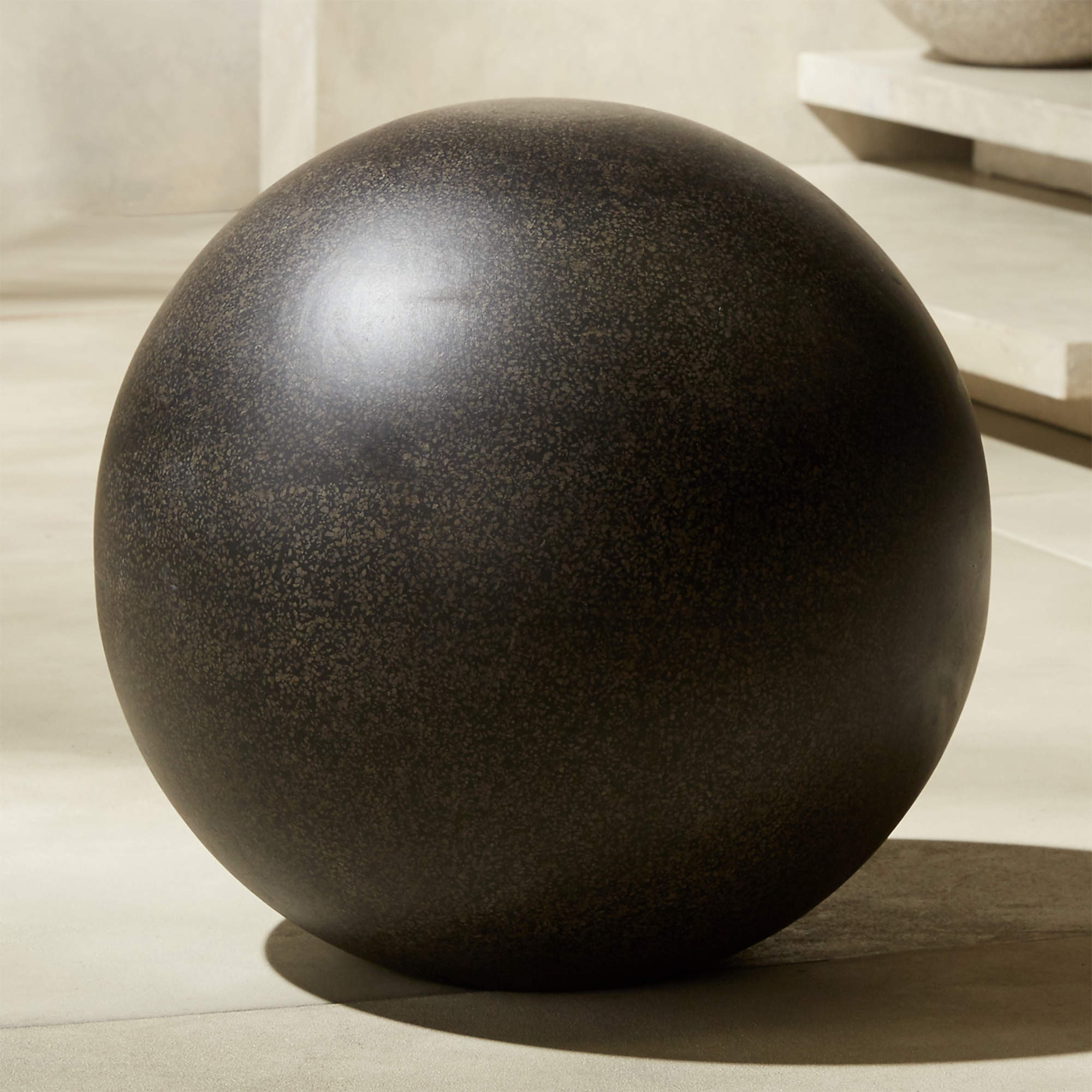 Playa Black Terrazzo Indoor/Outdoor Ball Extra Large + Reviews | CB2 | CB2