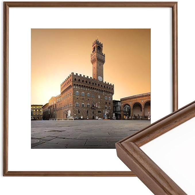 16x16 Picture Frame Matted to 12x12|Solid Walnut Wood 16x16 Frame for Gallery Wall|Posters|Photos... | Amazon (US)