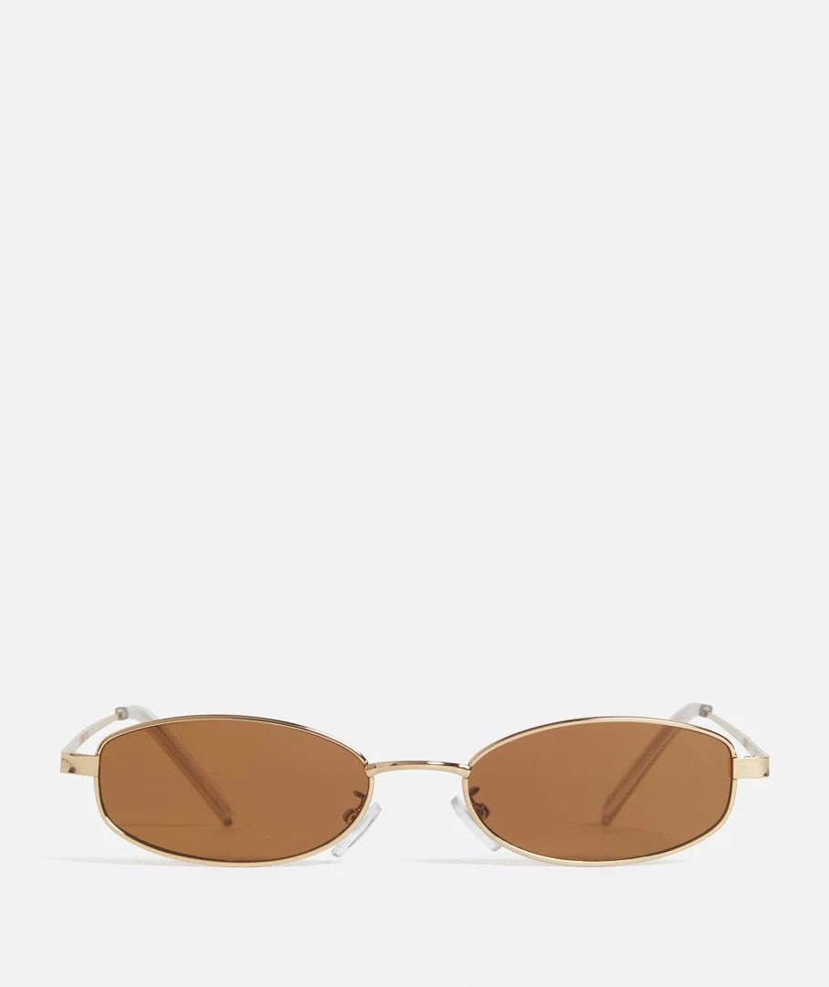 JETT OVAL METAL SUNGLASSES - GOLD | Sportsgirl