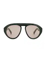 Elisa Johnson Val Sunglasses in Green. | Revolve Clothing (Global)