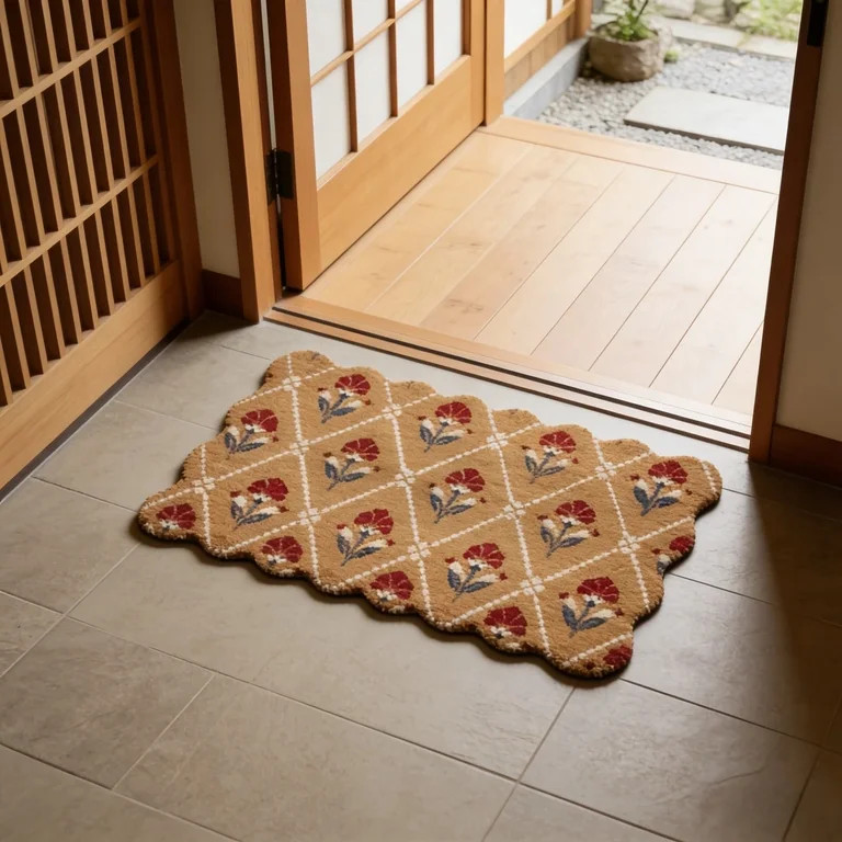 Floral Coir Outdoor Doormat, 35"x24" Red Blue White 250th Anniversary Welcome Rug, 4th of July Do... | Walmart (US)