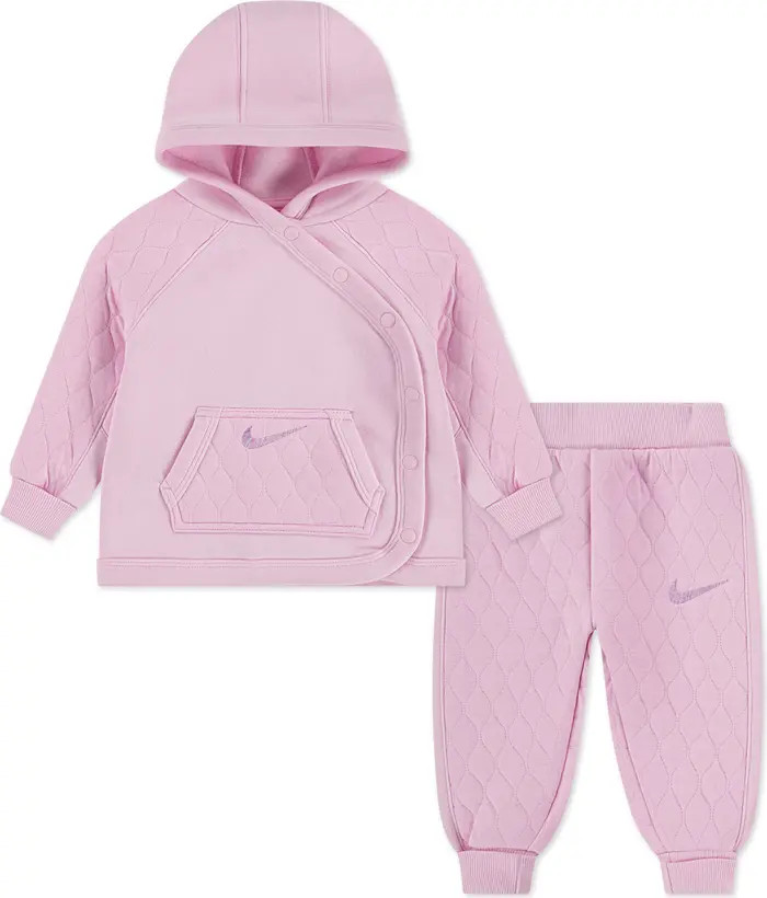Nike Readyset Quilted Snap-Up Hoodie & Joggers Set | Nordstrom | Nordstrom