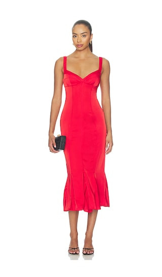 Amelie Bra Dress in Poppy | Revolve Clothing (Global)