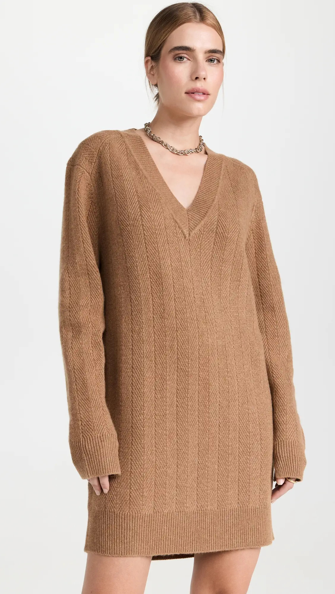 Rag & Bone Durham Herringbone Cashmere Mini Dress | Shopbop | Shopbop