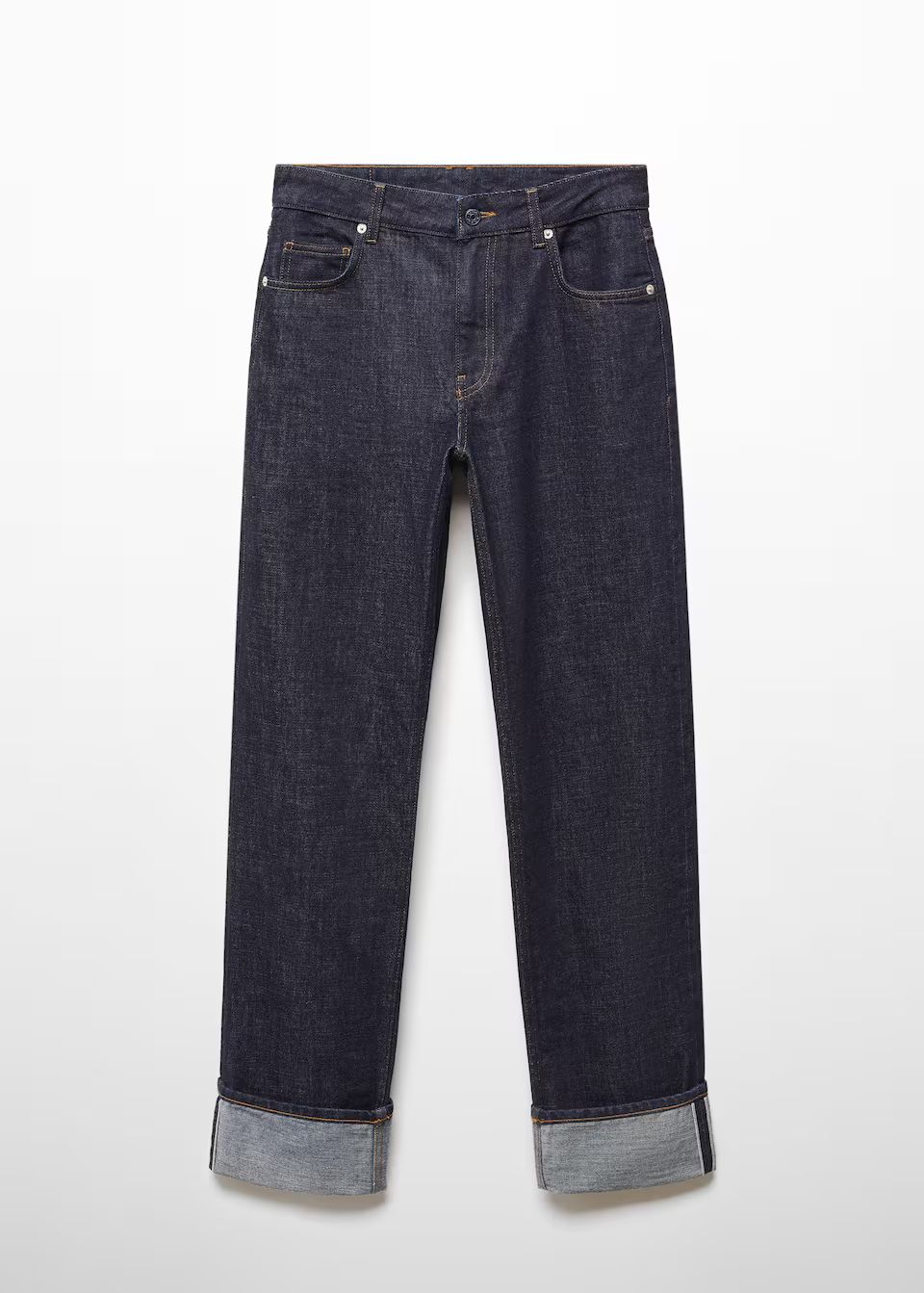 Turned-up straight jeans -  Women | Mango USA | MANGO (US)