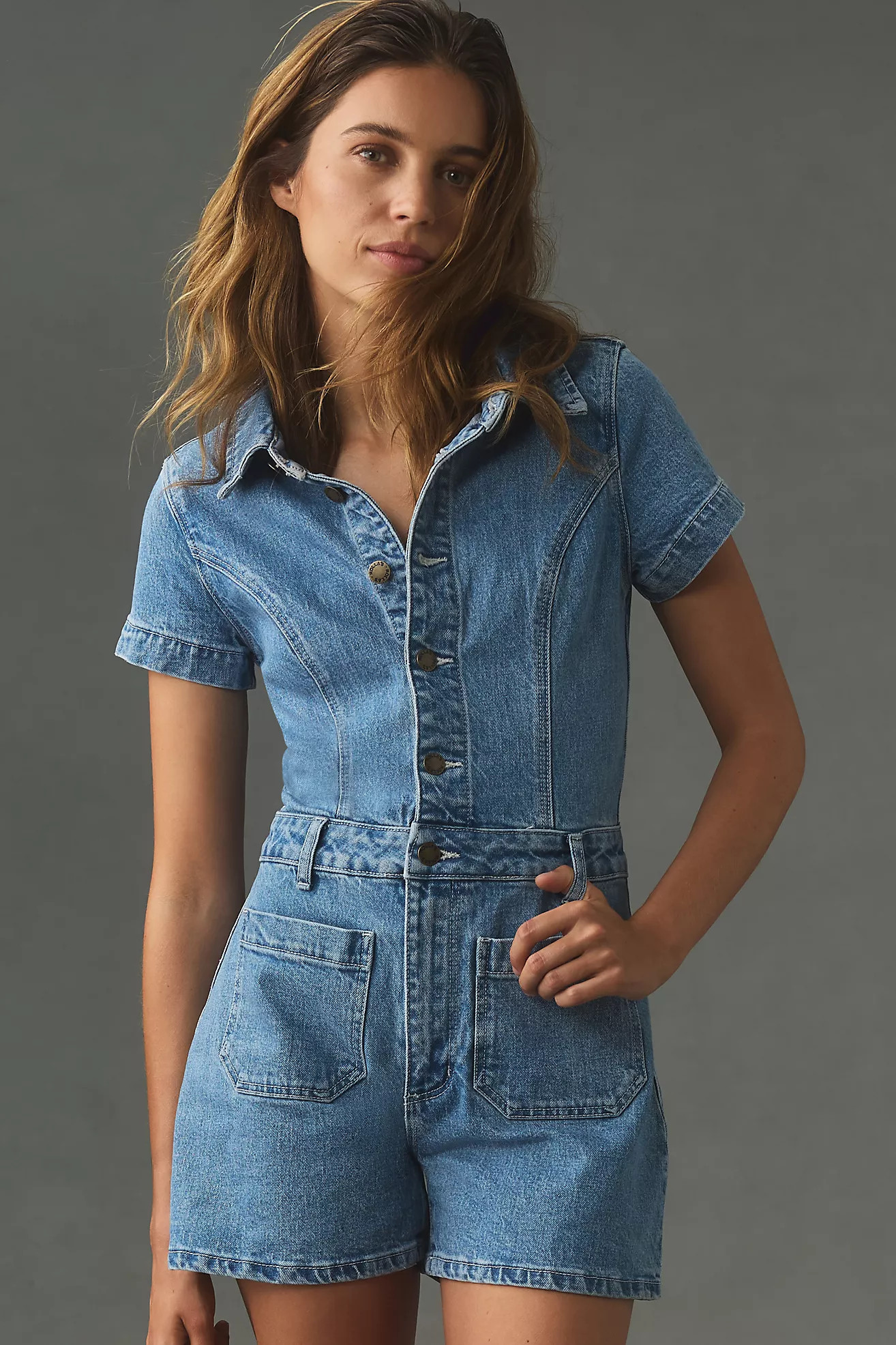 Rolla's Sailor Denim Romper | Anthropologie (US)