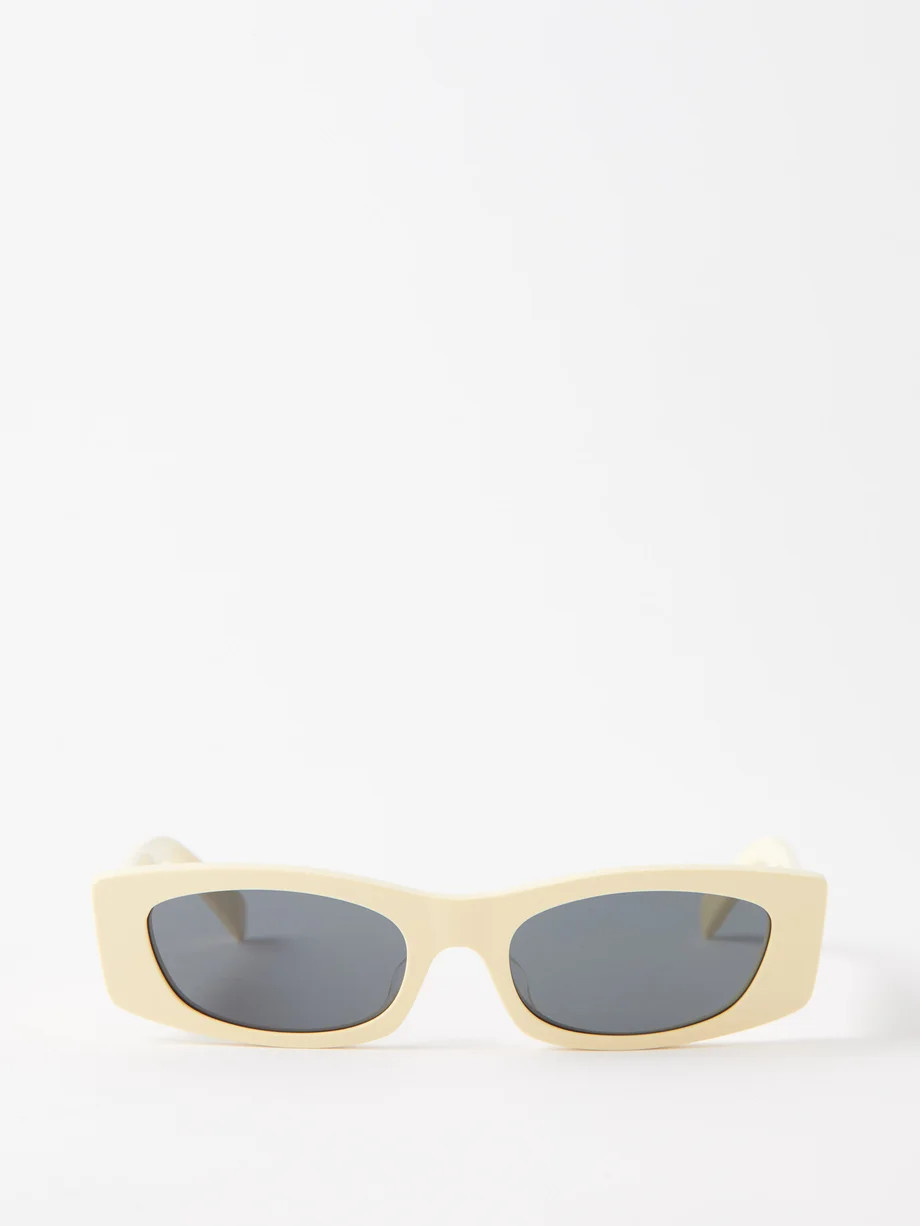 Graphic rectangle acetate sunglasses | Celine Eyewear | Matches (EU)