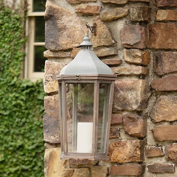 French Mantel Candle Lantern | Antique Farm House
