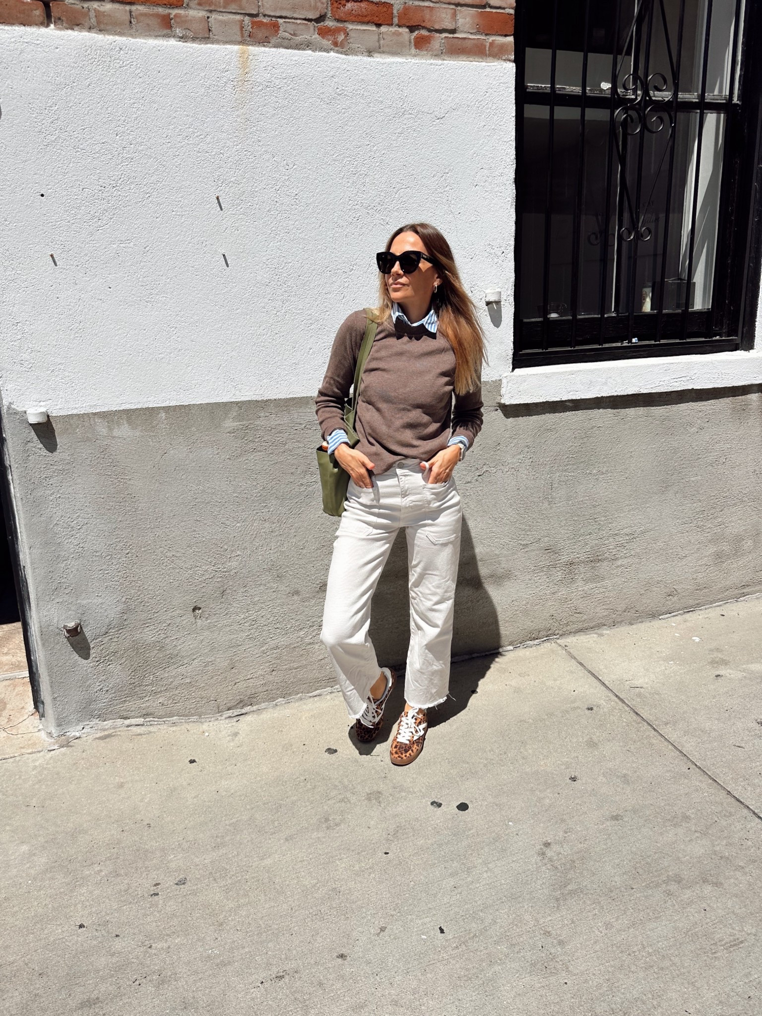 Leopard print and layers! The perfect Fall outfit! Loving the sweater because it’s an Amazon find, affordable and wool. It’s perfect for layering and this coffee color is ideal. The high waisted crop jeans are also really comfortable. There are so many similar ones I have linked below. They go with just about anything. And of course I can’t get enough of this leather tote.

#LTKShoeCrush #LTKSeasonal