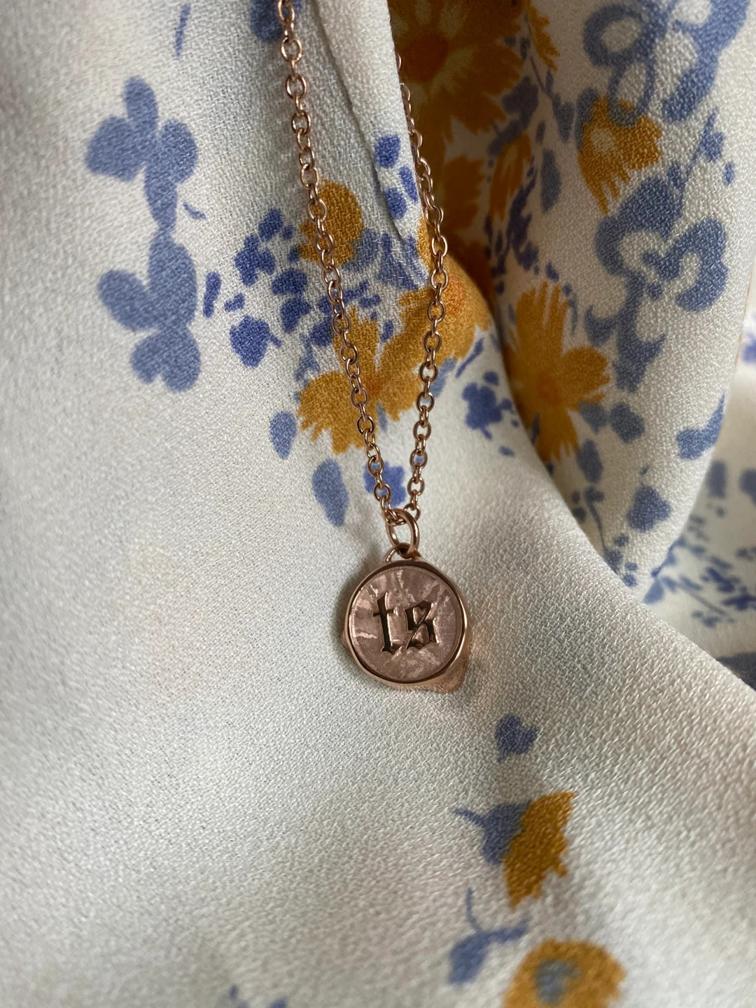 45 cm stainless steel pendant initial necklace | Etsy (US)