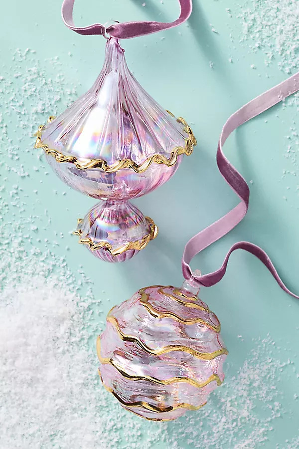 Ruffled Glass Ornament | Anthropologie (US)
