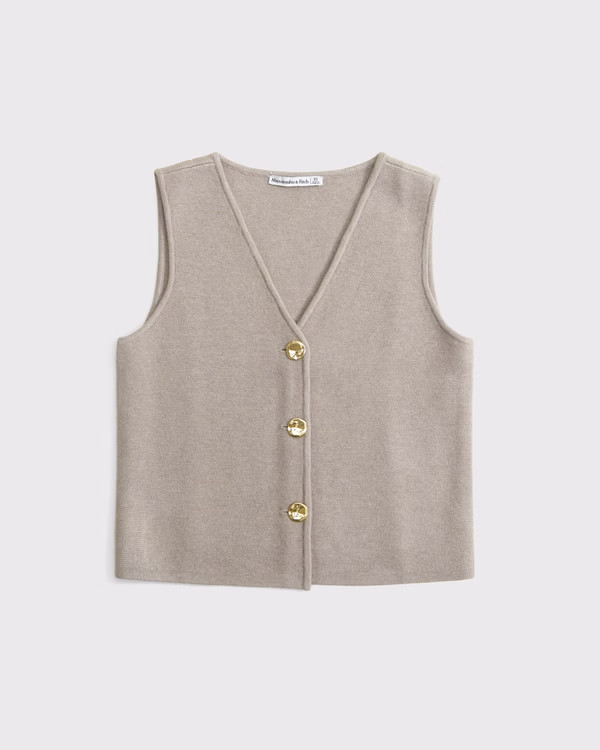 LuxeLoft V-Neck Vest | Abercrombie & Fitch (UK)
